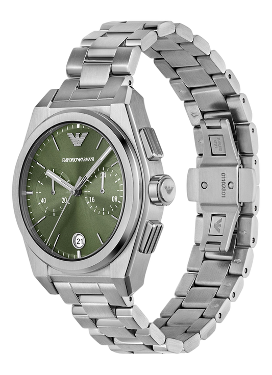Armani-Chronograph-Watch-Olive-Green-Date-AR11640-Side
