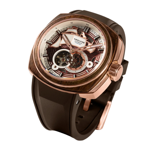 NSquare-VOYAGER-Automatic-Rotating-Helm-Wheel-Gold-Sapphire-Wood-G0369-N25.1-Side