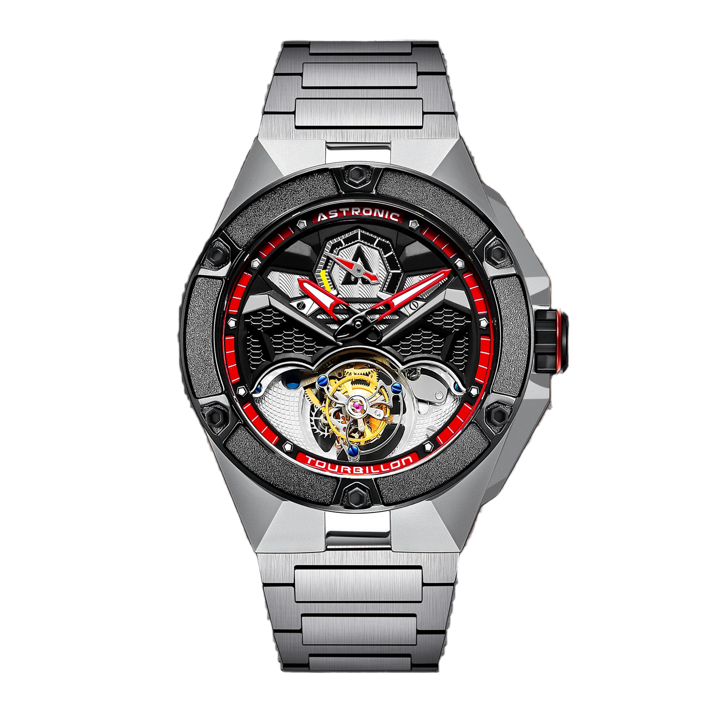 Astronic - Flying Tourbillon - NightHawk - Co-axial - Limited Edition - Power Reserve - STL-117B-RE-SS