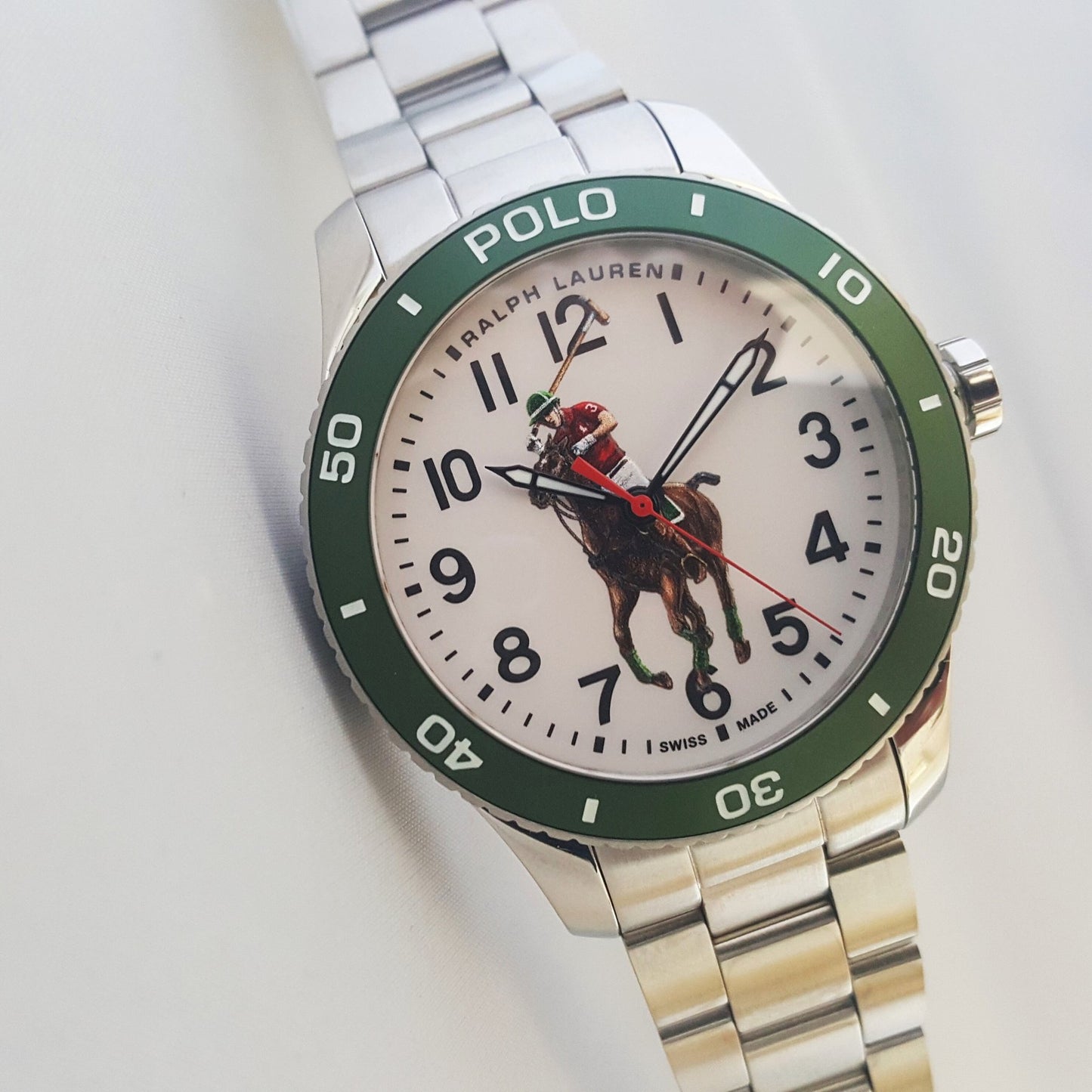 Ralph Lauren Sporting Pony Player 472836829005 Zwitsers Automatisch - 26 Jewels - In-House Uurwerk - Aluminium Bezel - Gelakte Wijzerplaat