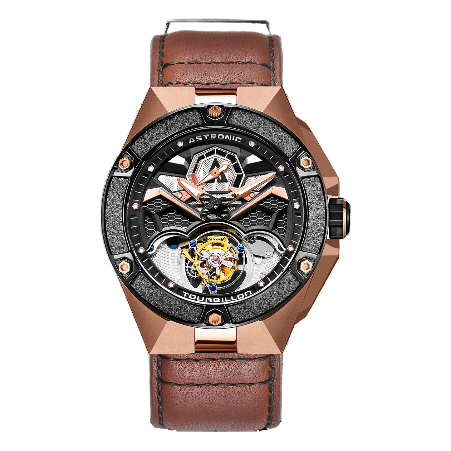 Astronic - Flying Tourbillon - NightHawk - Co-axial - Gold - Power Reserve STL-117S-RG-RG