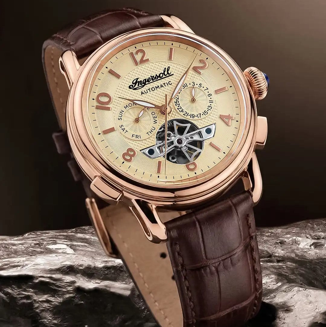 Ingersoll - New England - Automatic - Gold - 29 Jewels - Day-Date - I00901B