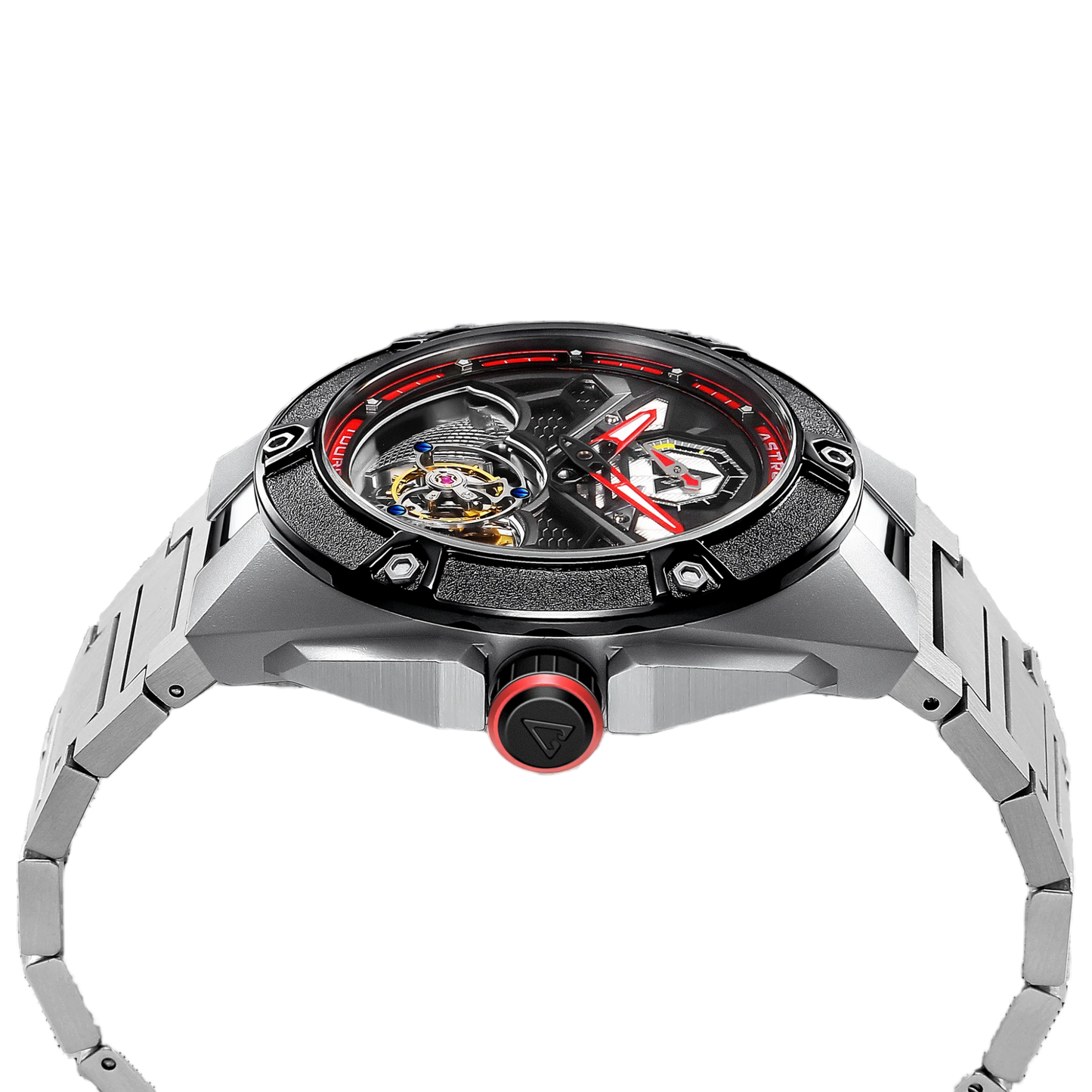 Astronic - Flying Tourbillon - NightHawk - Co-axial - Limited Edition - Power Reserve - STL-117B-RE-SS