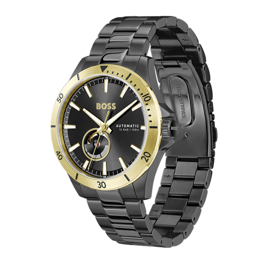 Hugo Boss - Automatic - Troper - Open Heart Watch - Gold - 1514203