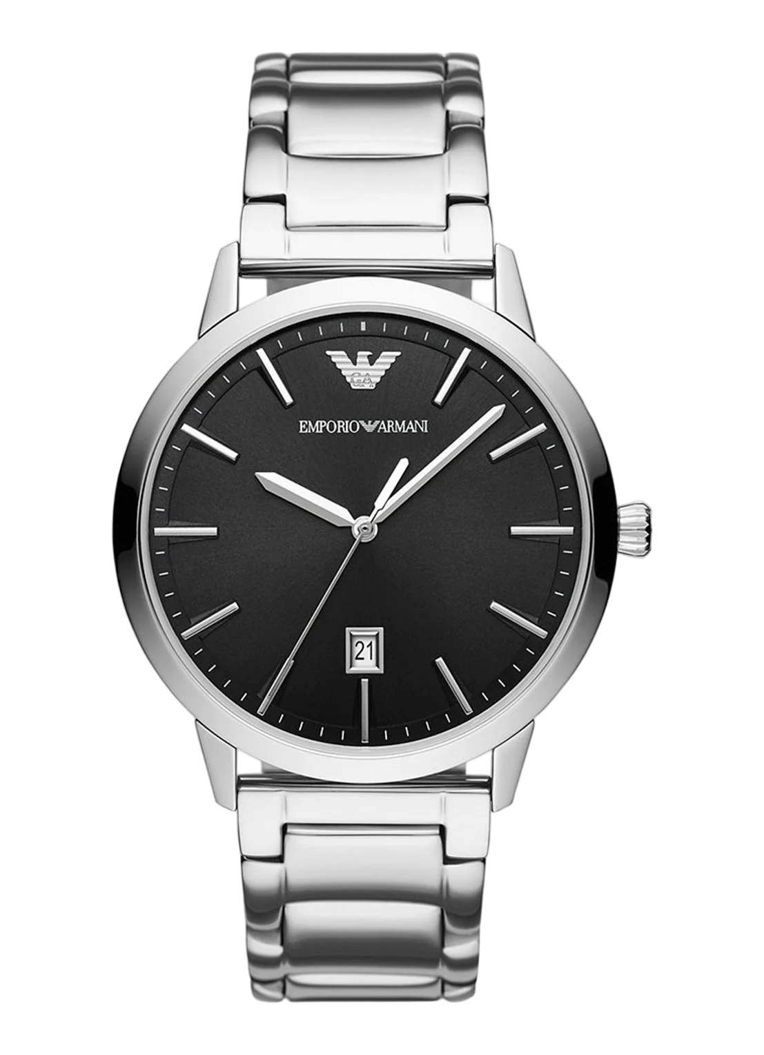 Armani-Steel-Watch-Date-Black-AR11310-Front