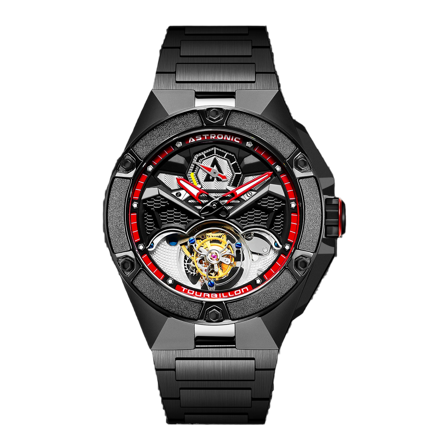 Astronic - Flying Tourbillon - NightHawk - Co-axial - Swiss Tritec - Power Reserve - STL-117B-RE