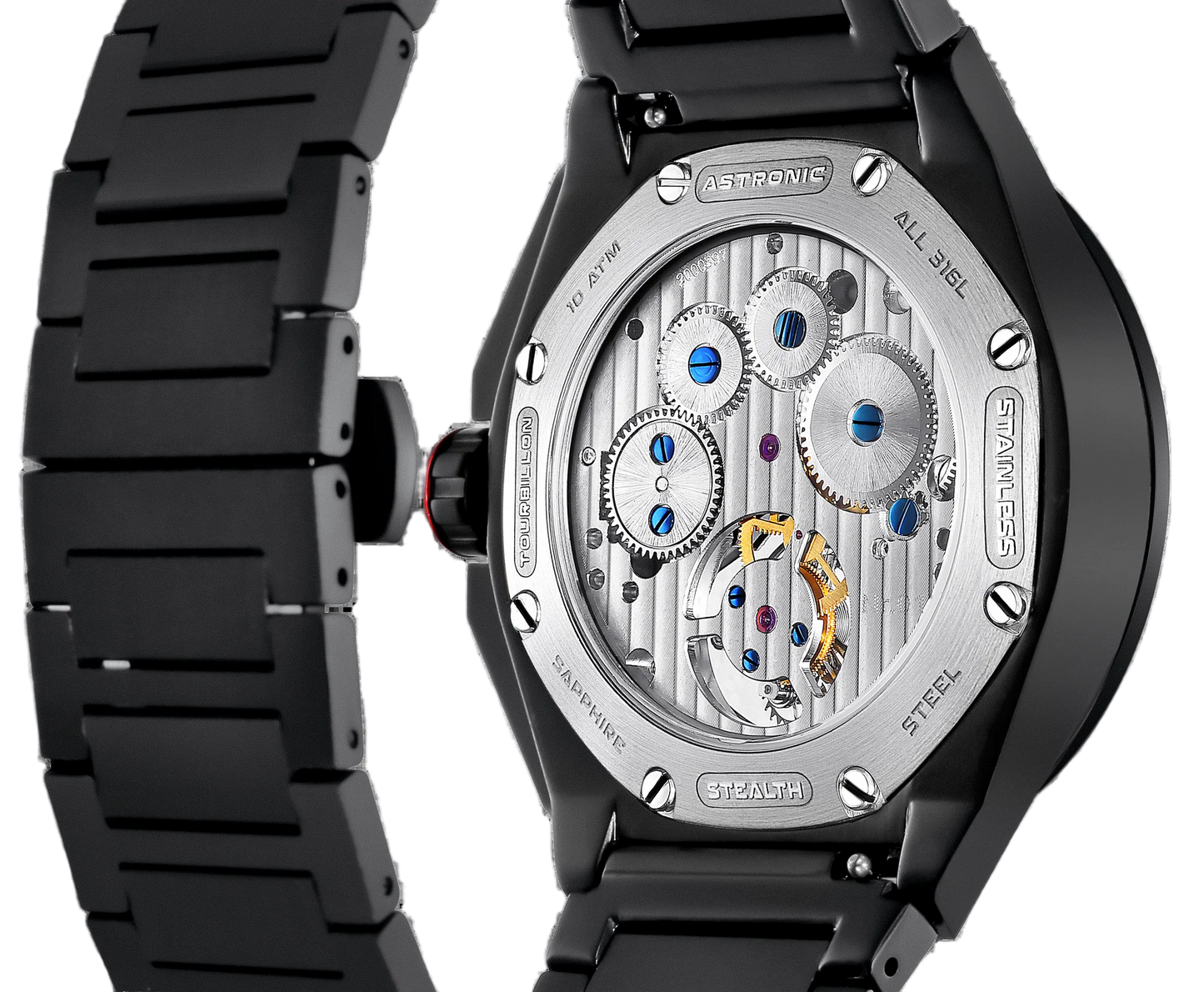 Astronic - Flying Tourbillon - NightHawk - Co-axial - Swiss Tritec - Power Reserve - STL-117B-RE