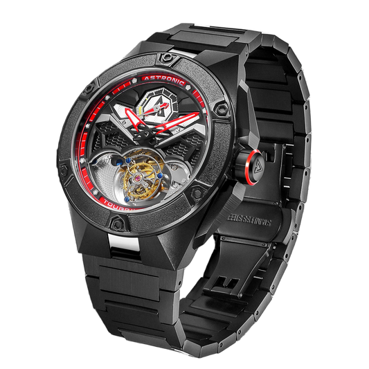Astronic - Flying Tourbillon - NightHawk - Co-axial - Swiss Tritec - Power Reserve - STL-117B-RE