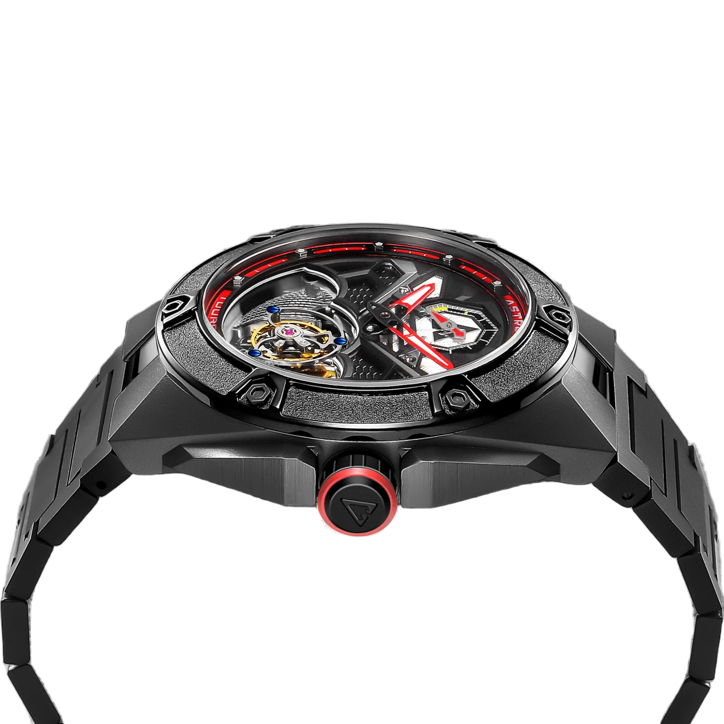 Astronic - Flying Tourbillon - NightHawk - Co-axial - Swiss Tritec - Power Reserve - STL-117B-RE