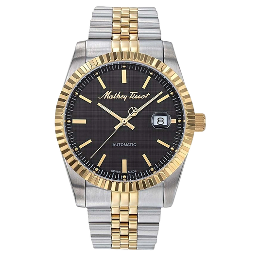 Mathey-Tissot-Mathy-III-Automatic-STP-1-11-Caliber-Cyclops-Loupe-Sun-Bezel-Gold-H1810ATBN-Front