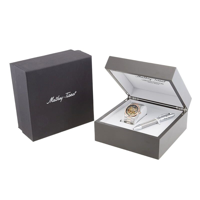Mathey-Tissot-ZEUS-Gold-Swiss-Automatic-Rare-Catena-SA800-Jewels-H118CFRS-Box
