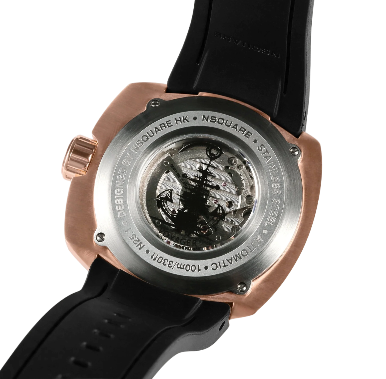 NSquare-VOYAGER-Automatic-Rotating-Helm-Wheel-Gold-Sapphire-Wood-G0369-N25.1-Back